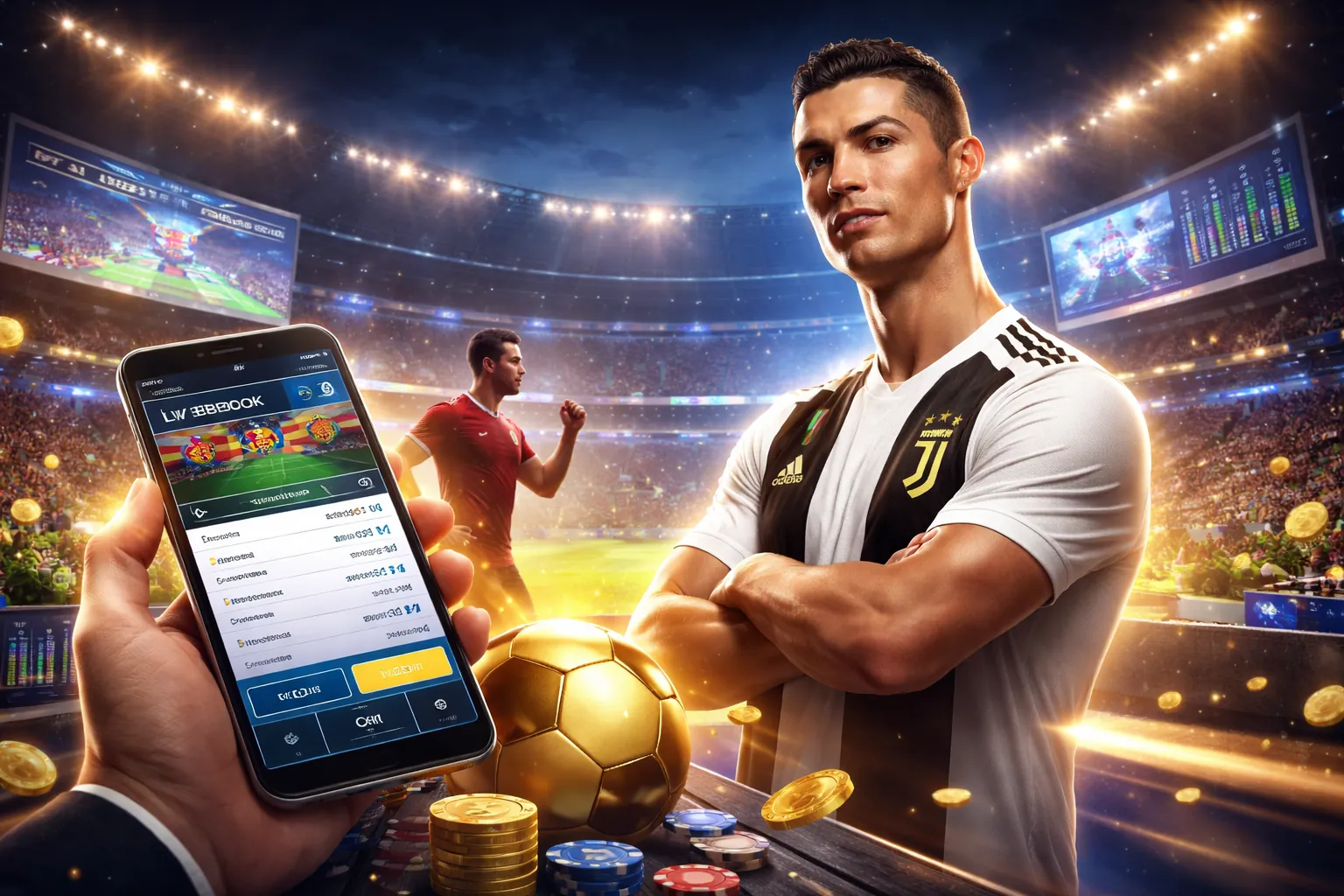 Hình ảnh nền Bonnal Ltd 1xBet với các trò chơi cá cược trực tuyến